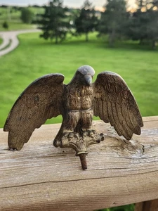 Beautiful Vintage EAGLE Old Finial Flag Pole Topper Ornate - Picture 1 of 9