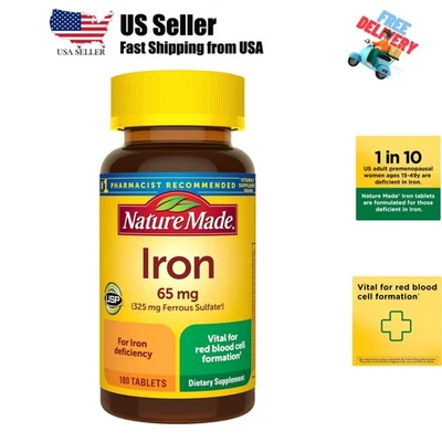 Comprimidos de sulfato ferroso de hierro 65 mg 325 mg, suplemento dietético para sangre roja C... Foto 1 de 4