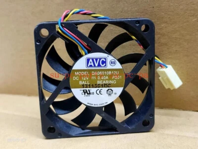 AVC DA06010B12U 12V 0.40A 6010 6CM 4-Wire PWM Cooling Fan - Image 1 of 4