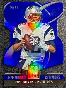 TOM BRADY 2014 Panini Elite Aspirations Blue Die-Cut Parallel 74/88 - Picture 1 of 2