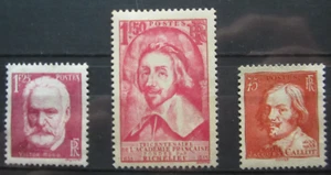 TIMBRES FRANCE N° 304 - 306 - PERSONNAGES CELEBRES - NEUFS SANS GOMME - Foto 1 di 1