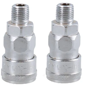 Acoplador hembra japonés americano Nitto Kohki 1/4" BSP rosca macho montaje de aire x2 - Imagen 1 de 1