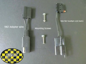 Dodge Charger 1966 1967 faro giratorio motor reemplazo límite interruptor y cable - Imagen 1 de 1