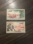 French Comoro Islands Comores Mint Stamps 1950 Air Sg 13+14 50F, 100F Mh