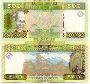 Billet de banque banknote GUINEE GUINEA 500 FRANCS 2006 NEUF NEW UNC - Imagen 1 de 1