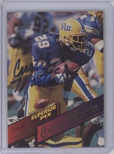 CURTIS MARTIN 1995 SUPERIOR PIX ROOKIE AUTO AUTOGRAPH /4000 PITT