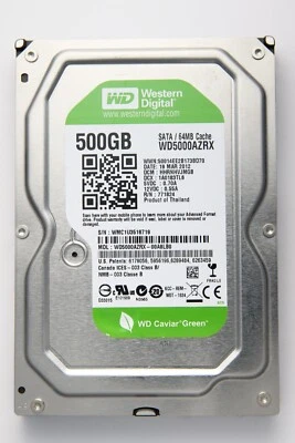 WD Caviar Green 500GB SATA Desktop HDD Model WD5000AZRX-00A8LB0 DCM HHRNHVJMGB - Image 1 of 2