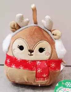 Squishmallow Darla der Hirsch Plüsch 4 Zoll Weihnachtsschmuck Stofftier Rentier mit Etikett - Bild 1 von 10