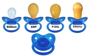 ++ABDL ADULT BIG PACIFIER "Chystal Dark Blue" Mundplatte 85 x 60mm-4 Varianten++ - Bild 1 von 3