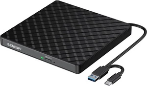 USB-C Type C External DVD Drive CD-ROM Burner Reader For Laptop Desktop MacBook - Afbeelding 1 van 9