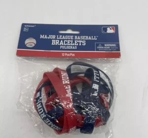 MAJOR LEAGUE BASEBALL~Play Ball~MLB Collection ⚾️ Party Silicone Bracelets 12pcs - Picture 1 of 5