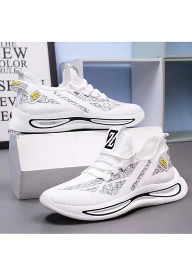 NIKE Scarpe da ginnastica uomo donna bianche decolte. Superleggero. Traspirante taglia 5 5