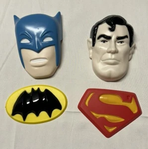 Vintage 1977 Superman and Batman DC Comics Wilton Cake Toppers - Picture 1 of 9