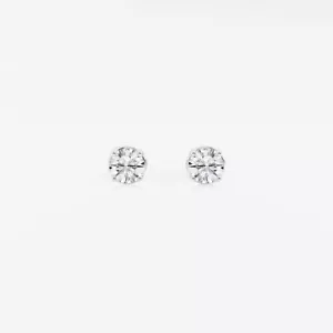 IGI-zertifizierter 0,50 ct im Labor gezüchteter VVS-VS-Diamanstecker in 14 Karat Weißgold - Bild 1 von 4