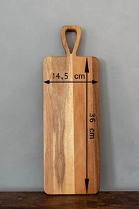Handmade solid wood Acacia Chopping Board Brown Kitchen cutting 36 cm x 14.5 cm - Picture 1 of 7