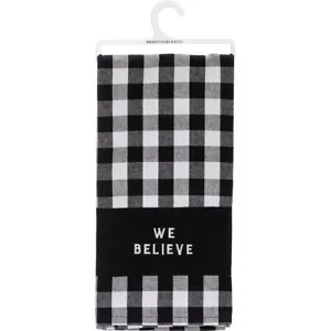 We Believe schwarz-weiß Büffelkaro Küchentuch - Bild 1 von 4