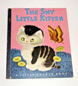 Little Golden Book The Shy Little Kitten Blue Spine 2nd 1946 Printing #23 - Picture 1 of 10