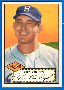 1952 Topps Black Back #53 Chris Van Cuyk Dodgers VG-EX Corner Crease - Picture 1 of 2