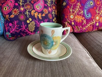 Clarice Cliff Honeydew Coffee Cup And Saucer - image 1 of 4