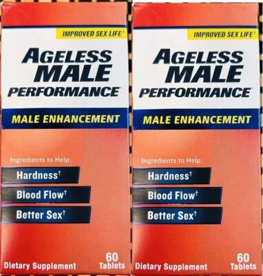 2 cajas Ageless Male Performance Mejora Masculina 60x2= 120 comprimidos 01/2027+ Foto 1 de 3