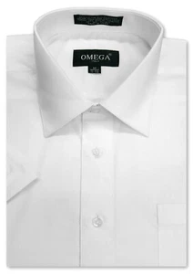 Mens White SHORT Sleeve Dress Shirt, ALL Sizes(S~5XL) - Picture 1 of 1