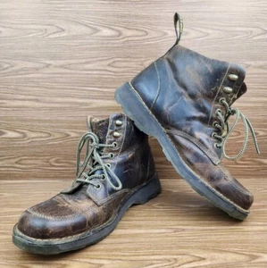 Stivali Dr. Martens Kameron da uomo taglia 13 invecchiati in pelle marrone mocassino AW004 - Foto 1 di 21
