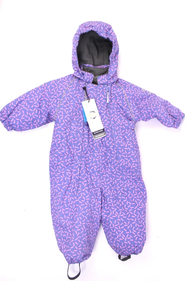 Mikk-Line Kinder Schneeanzug Pink Striche Gr. 86 / 18M Suit Winter Overall warm - Bild 1 von 4