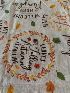 HAPPY FALL-AUTUMN RECTANGULAR TABLECLOTH PLASTIC WITH FELT BACKING 52x70" #14 - Picture 1 of 5