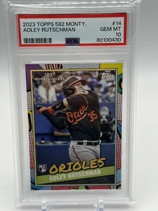 2023 Topps 582 Montgomery Adley Rutschman Rookie RC #14 PSA 10 GEM Orioles - Bild 1 von 2