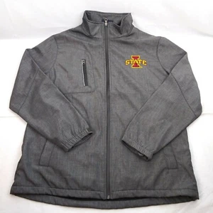 Crable Mens NCAA Iowa State Cyclones Jacket Sz Large Gray Nylon Full Zip Lined   - Picture 1 of 12