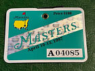 Masters Badge 1997 Tiger Woods Champion Augusta National Ticket Souvenir
