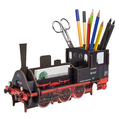 WERKHAUS DESIGN + PRODUKTIONS GMBH Werkhaus Stiftebox Lokomotive T3 schwarz Stiftehalter (ohne Inhalt) Stiftköcher