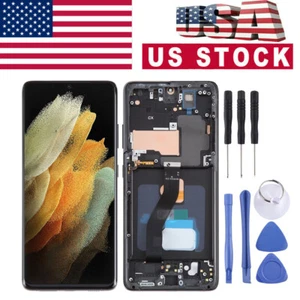 LCD Display for Samsung Galaxy S21 Ultra Touch Screen Digitizer w/ Frame AEU US - Picture 1 of 17