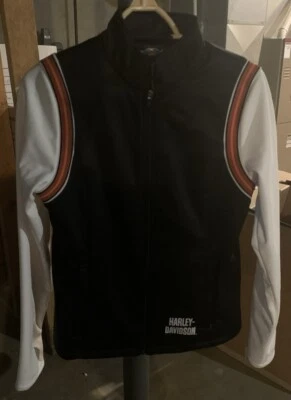 Chaqueta Harley Davidson Motocicletas Cremallera Completa Estrás Mujer’s Mediana Negra Foto 1 de 3