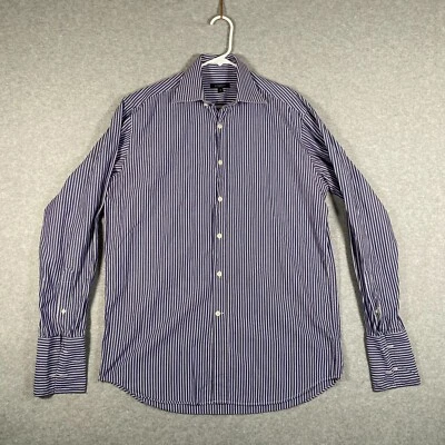 Burberry London Shirt Adult Size 39 Blue White Stripe Long Sleeve Button Up Mens - Image 1 of 4