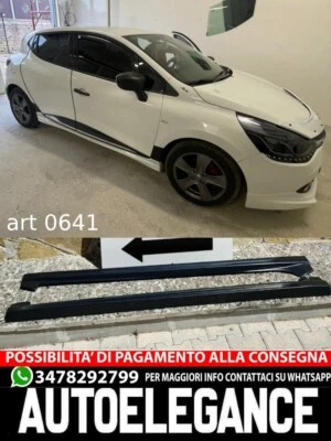 0641 RENAULT CLIO 5 V 2019+ SPOILER MINIGONNE LATERALI LOOK SPORTIVO RS - Immagine 1 di 4