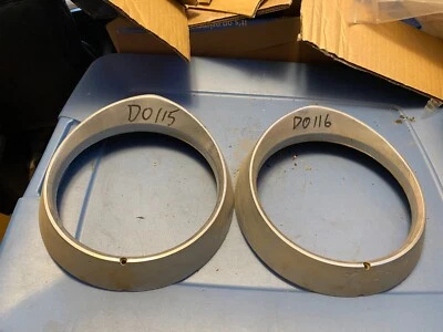 1955 56 Dodge Coronet Royal Headlight bezel set pair LH RH chrome trim surround - Image 1 of 4