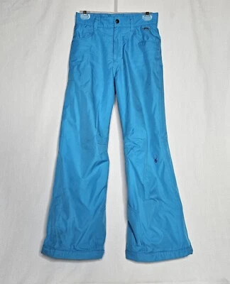 Spyder Pantalones de Nieve Niñas 14 Esquí Snowboard Pantalones Cintura Ajustable Azul Botón Mosca Foto 1 de 4