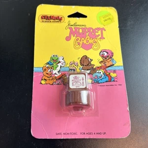 VTG New On Card Muppet Babies Fozzie Stamp 1984 Stampos - Picture 1 of 7