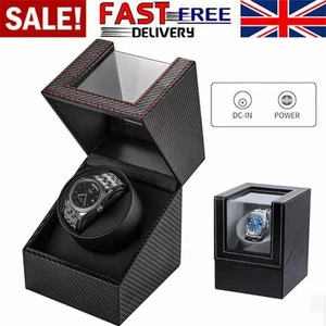 Automatic Watch Winder Display Case Rotating Storage Organizer Single Quiet-Box - Picture 1 of 14