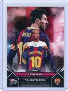 2025 Topps Now Soccer Lamine Yamal Lionel Messi The Legacy Lives On #2 - Picture 1 of 2