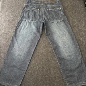 Pantalones de mezclilla holgados vintage Y2K Johnny Blaze Signature para hombre talla 38x32 Hip Hop Soldier - Imagen 1 de 20