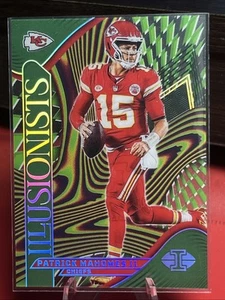 Patrick Mahomes Illusionists #12 Emerald Acetate Insert 2024 Panini Illusions - Bild 1 von 1