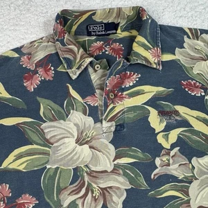 Camisa Floral Polo Ralph Lauren Vintage Años 90 Para Hombre Grande AOP Island Hecha en EE. UU. Defecto - Imagen 1 de 10