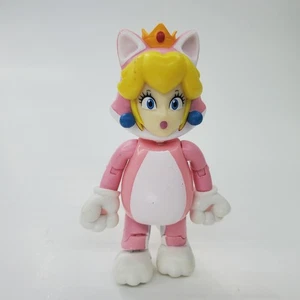 Cat Princess Peach Super Mario 4" World of Nintendo Figur Jakks SIEHE BILDER - Bild 1 von 5