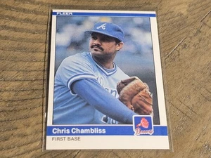 1984 Fleer #175 Chris Chambliss Atlanta Braves Nmmt - Foto 1 di 3