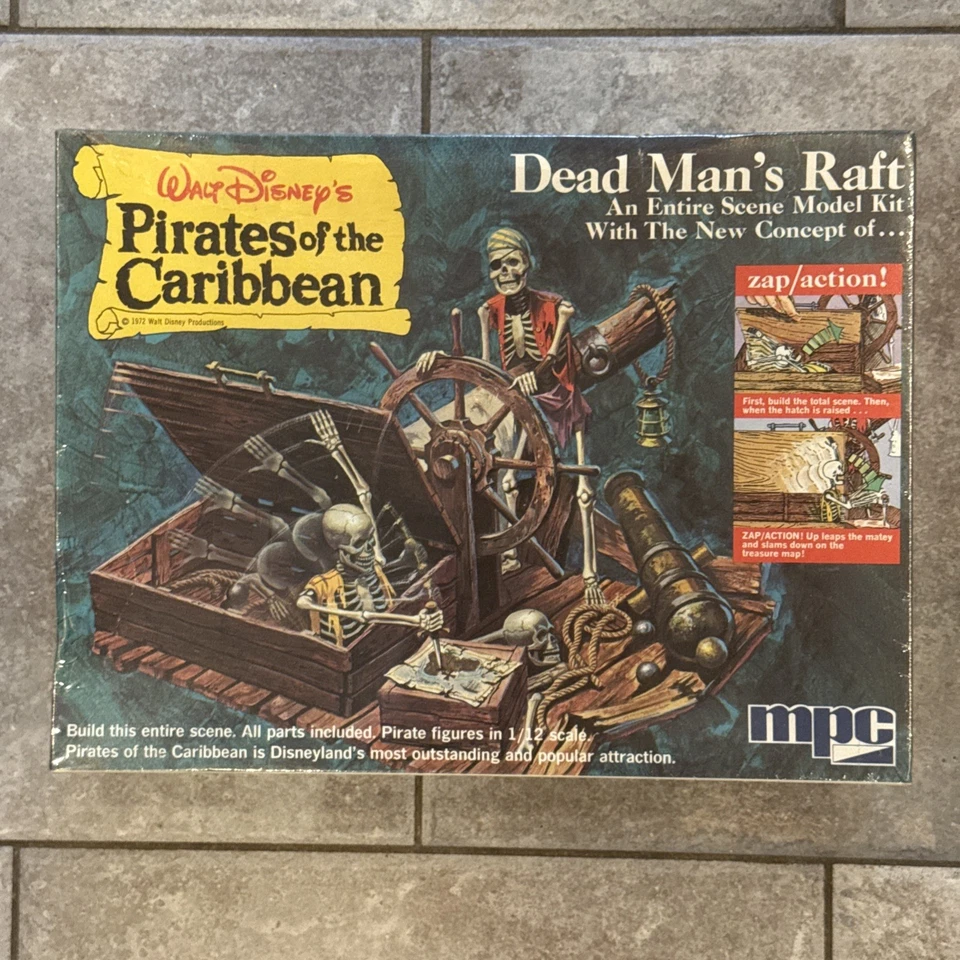 1972 MPC Dead Man’s Raft Pirates Of The Caribbean Factory Sealed Model Kit - Image 1 of 4