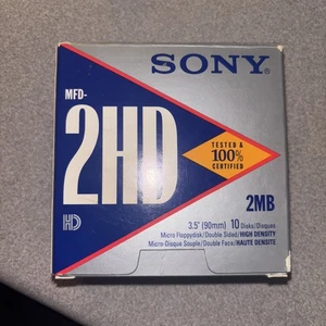 Pack de 7 micro disquettes double face haute densité Sony MFD-2HD - Photo 1/7