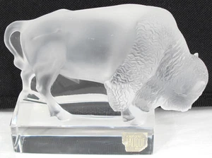 Rene Lalique France Crystal USA Bison Buffalo Frosted Briefbeschwerer um 1970 - Bild 1 von 22
