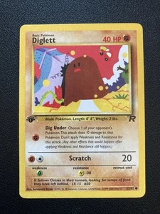 Pokemon 1st Edition Diglett 52/82 Team Rocket WOTC Vintage LP - Picture 1 of 2
